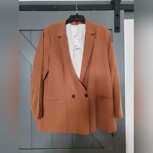 H&M Women's Camel Brown / Tan Blazer Size US 12 / EUR